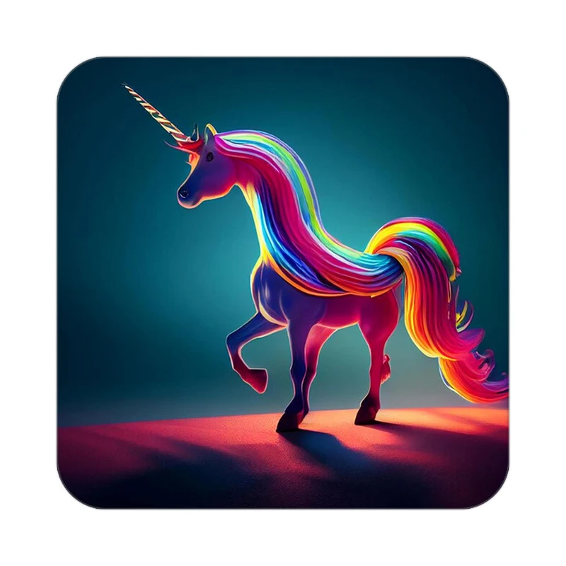 زیر لیوانی کاکتی طرح اسب تک شاخ و یونیکورن مدل mp33188