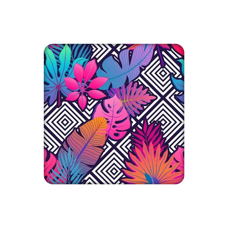 زیرلیوانی طرح پترن گل و اشکال هندسی کد 5311618