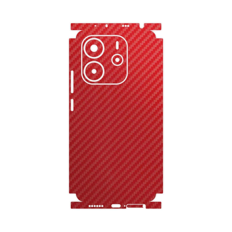 برچسب پوششی ماهوت مدل Red-Fiber-FullSkin مناسب برای گوشی موبایل شیائومی Redmi Note 14 4G