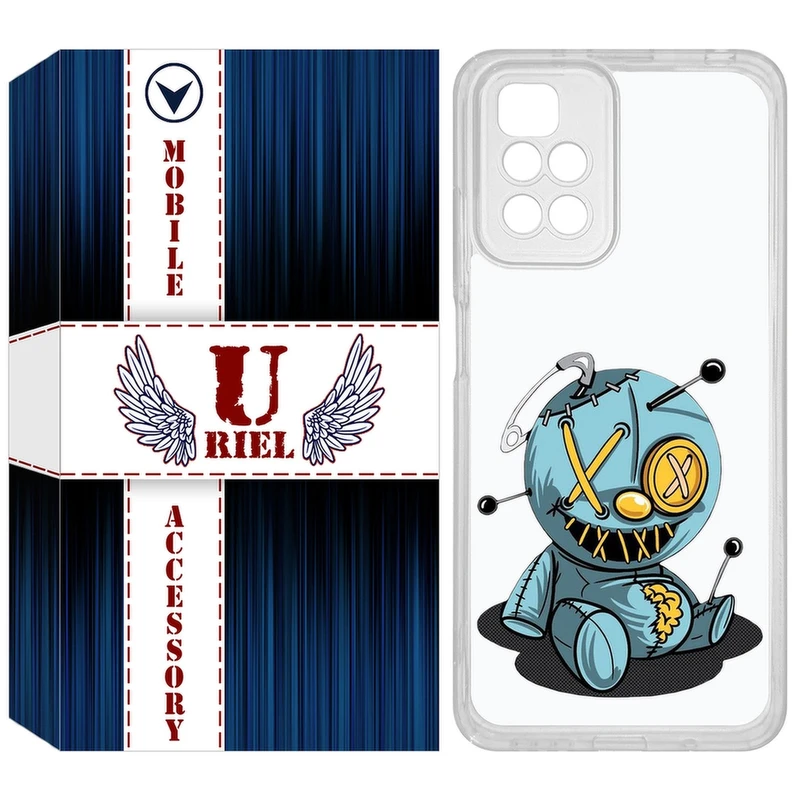 کاور یوریل مدل Clear کد 68 طرح عروسک مناسب برای گوشی موبایل شیائومی Redmi 10 / 10 Prime