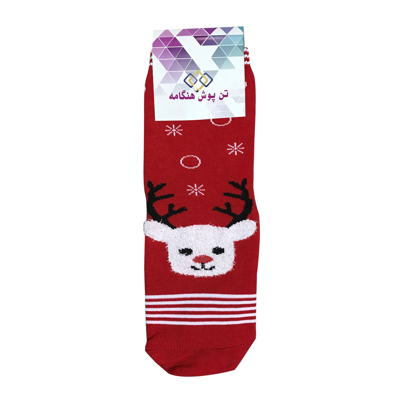 جوراب زنانه تن پوش هنگامه مدل گوزن برفی -  - 2