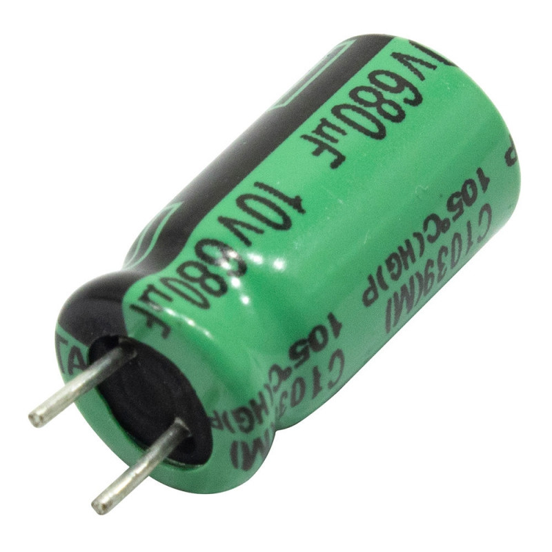 خازن الکترولیتی 680 میکرو فاراد 10 ولت مدل 680uf-10v بسته 100 عددی
