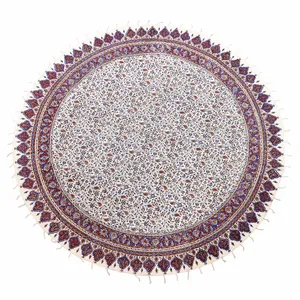 رومیزی قلمکار زابلیان مدل ممتاز طرح کاملیا کد Sq150