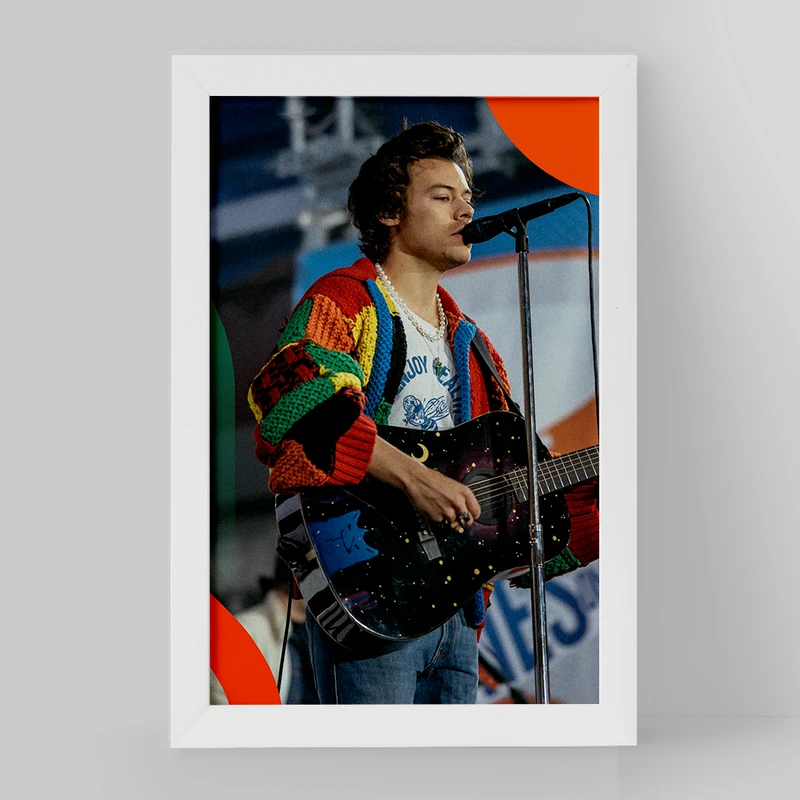 تابلو خندالو مدل هری استایلز گروه موسیقی وان دایرکشن One Direction کد 18934