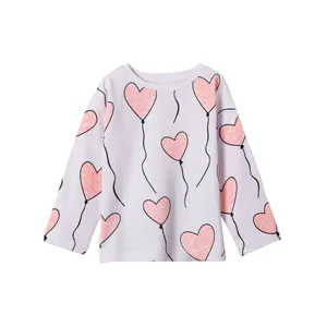 تی شرت آستین بلند دخترانه جی بی جو مدل تمام قلب 70049W