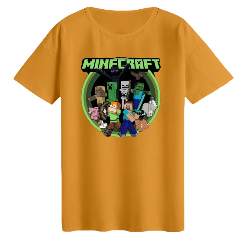 تی‌شرت لانگ آستین کوتاه زنانه مدل ماینکرفت کد۸