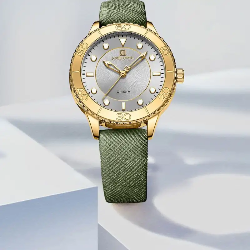 ساعت مچی عقربه ای زنانه نیوی فورس مدل NF5020GWGN