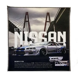 فرش پارچه‌ای مدل چاپی NISSAN GT R34