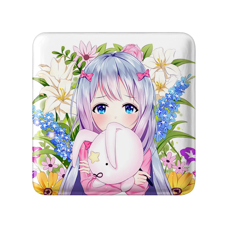 مگنت خندالو طرح ساگیری انیمه ارومانگا سنسی Eromanga Sensei مدل مربعی کد 22651