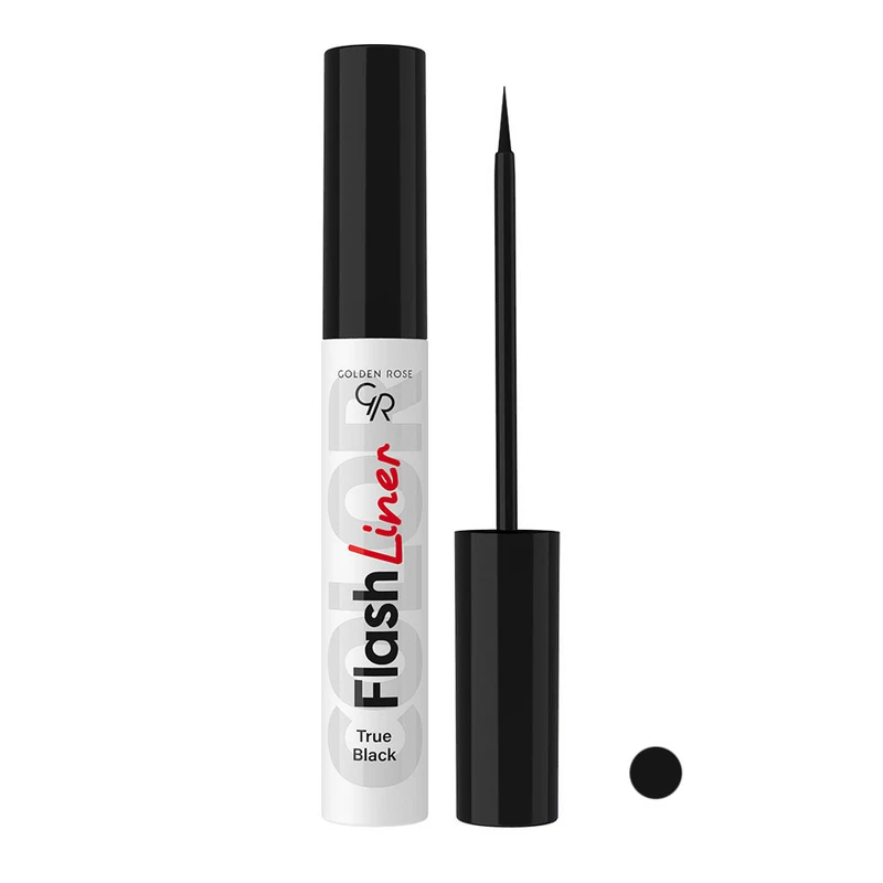 خط چشم مویی مات گلدن رز مدل Flash Liner رنگ مشکی شماره 112