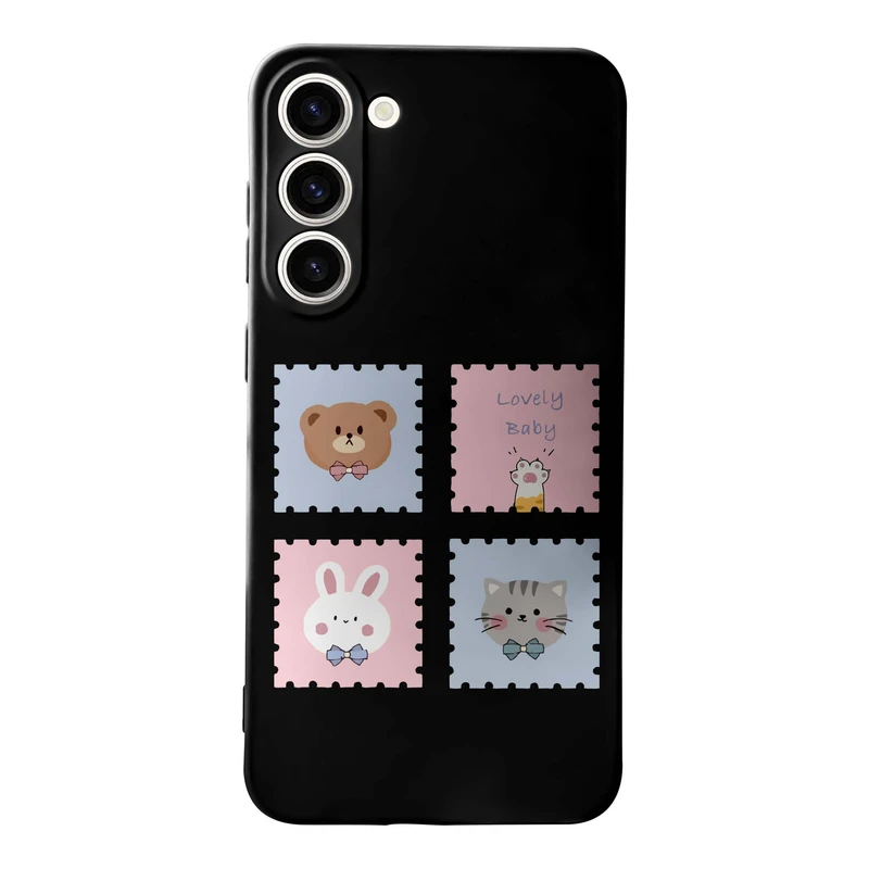 کاور قاب گارد طرح گربه خرس خرگوش کد a8347 مناسب برای گوشی موبایل سامسونگ Galaxy S23