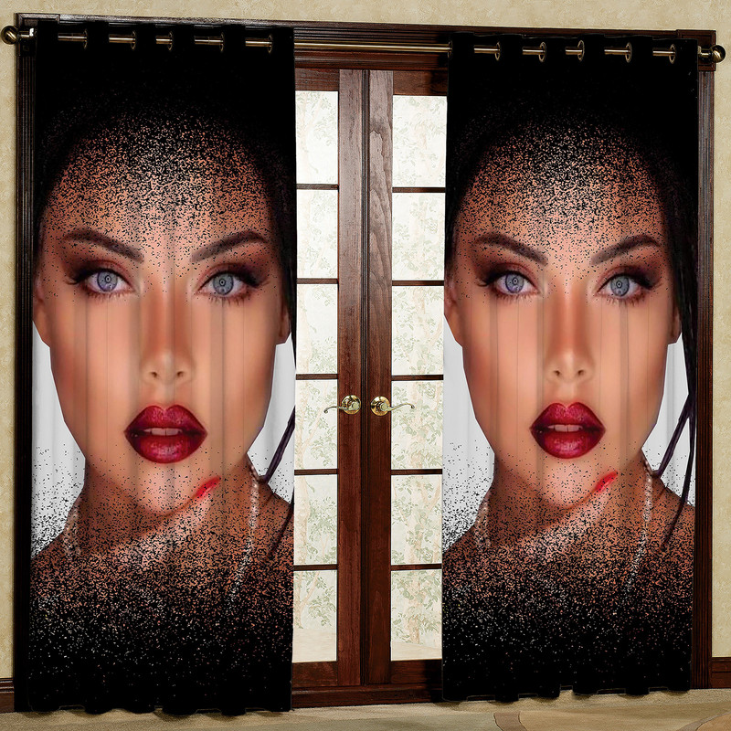 پرده مدل چهره هازان پانچی کد 1261 سایز 140x200 سانتی متر