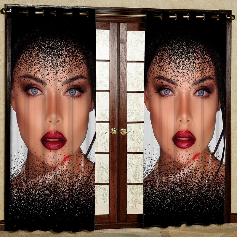 پرده مدل مخمل پانچی کد 1261T2 سایز 200x140 سانتی متر