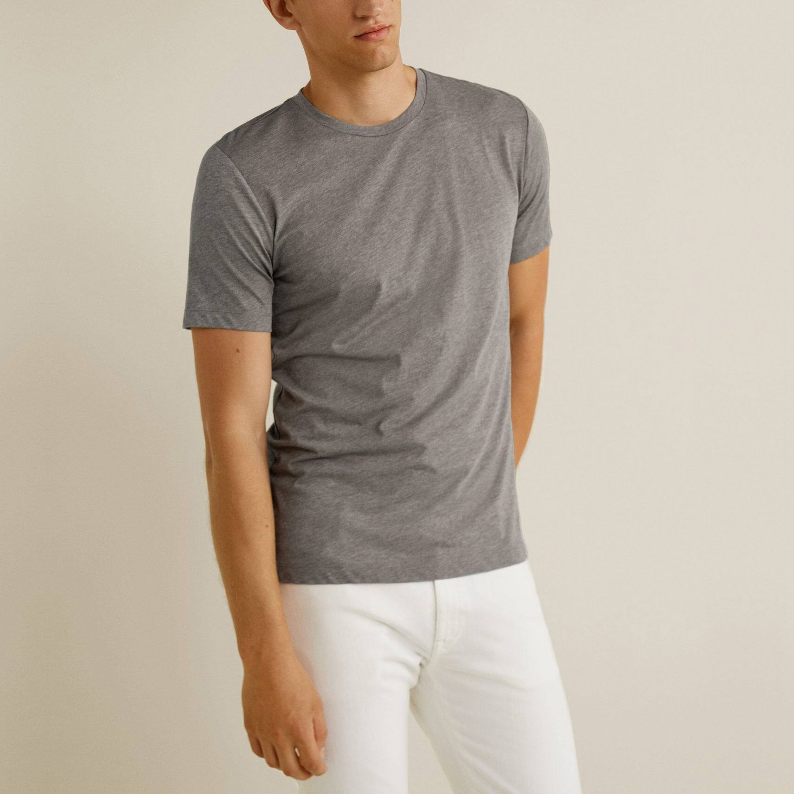 تی شرت آستین کوتاه مردانه مانگو مدل GR455CHE -  - 3
