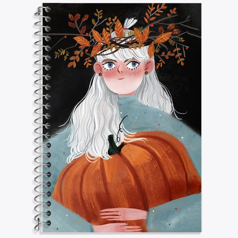 دفتر زبان 50 برگ خندالو مدل دو خط طرح دخترانه کد F7425