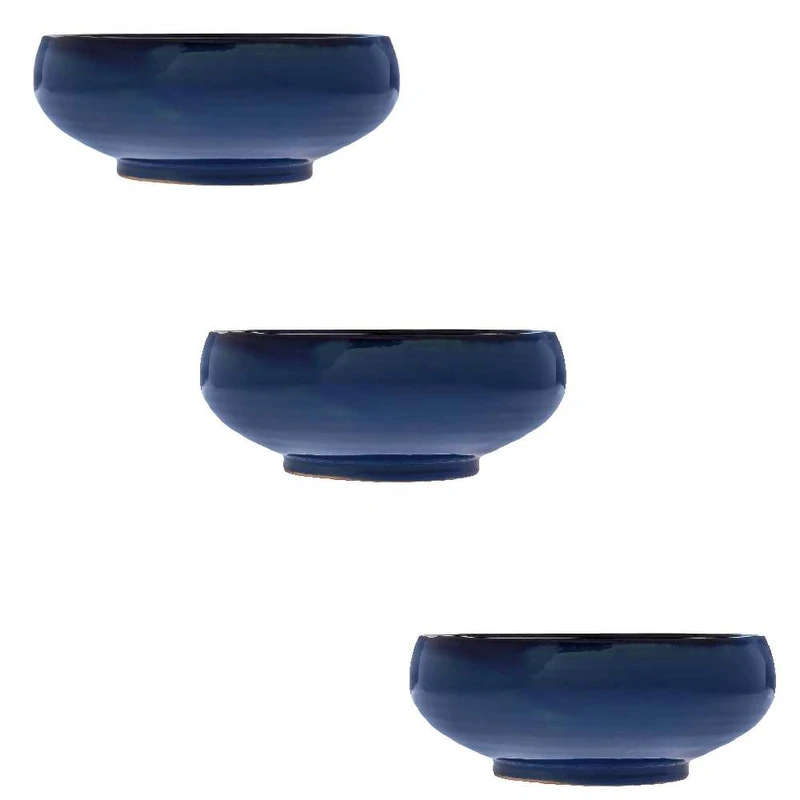 کاسه سفالی مدل تخت مجموعه 3 عددی