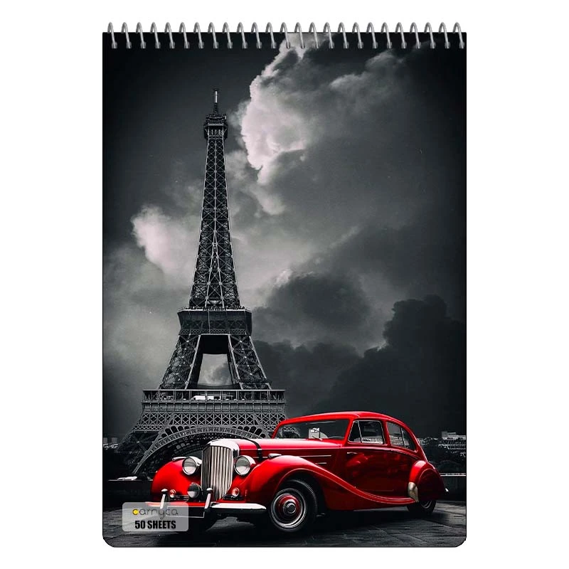 دفتر نقاشی 50 برگ سیمی کارنیکا طرح پاریس Paris کد 88089