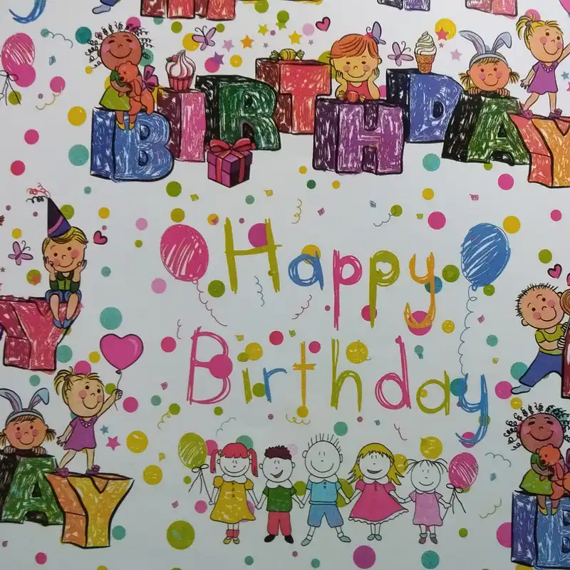 کاغذ کادو مدل گلاسه تولد مجموعه 5 عددی