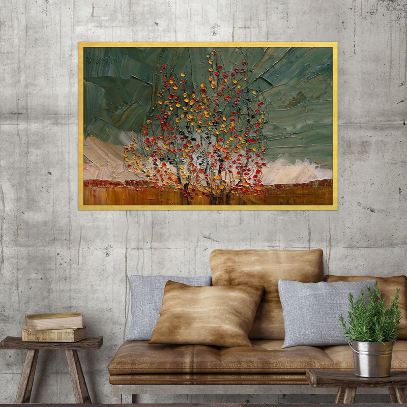 تابلو بکلیت طرح نقاشی مدل DY1049 فریم طلایی