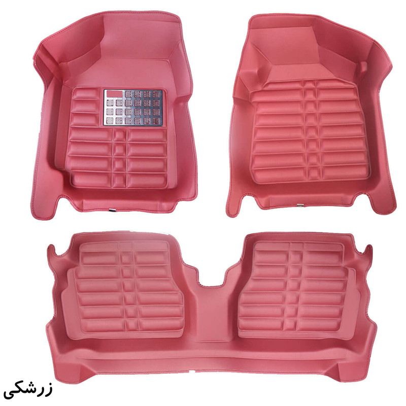 کفپوش پنج بعدی خودرو زرین فرش مدل A.M مناسب برای پراید 131 به همراه کفپوش صندوق خودرو