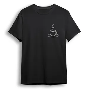 تی شرت آستین کوتاه مردانه مدل Coffee کد M38 رنگ مشکی