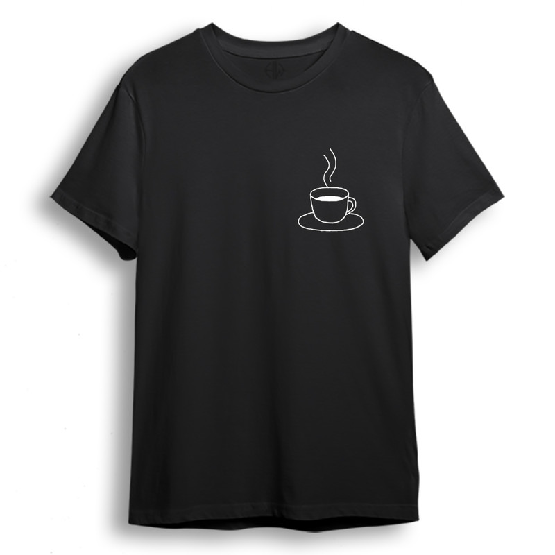 تی شرت آستین کوتاه زنانه مدل Coffee کد M38 رنگ مشکی
