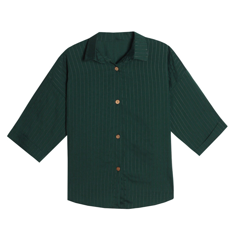 شومیز آستین سه ربع یقه برگردان زنانه مدل HE764