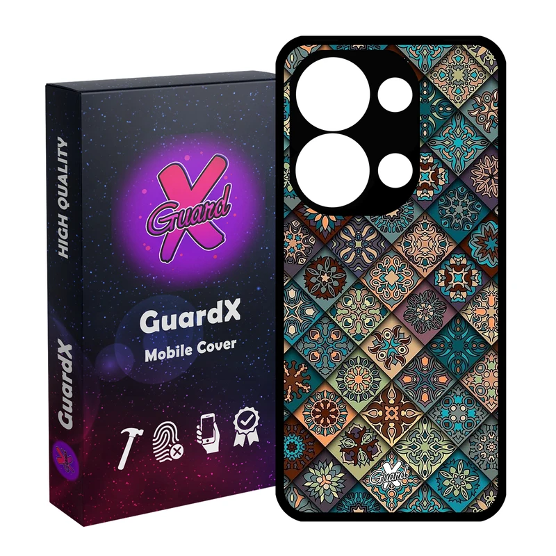 کاور گارد ایکس طرح Tile مدل Glass10093 مناسب برای گوشی موبایل شیائومی Redmi Note 13 Pro 4G / Poco M6 Pro 4G