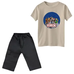 ست تی‌شرت و شلوارک پسرانه مدل روبلاکس کد 5