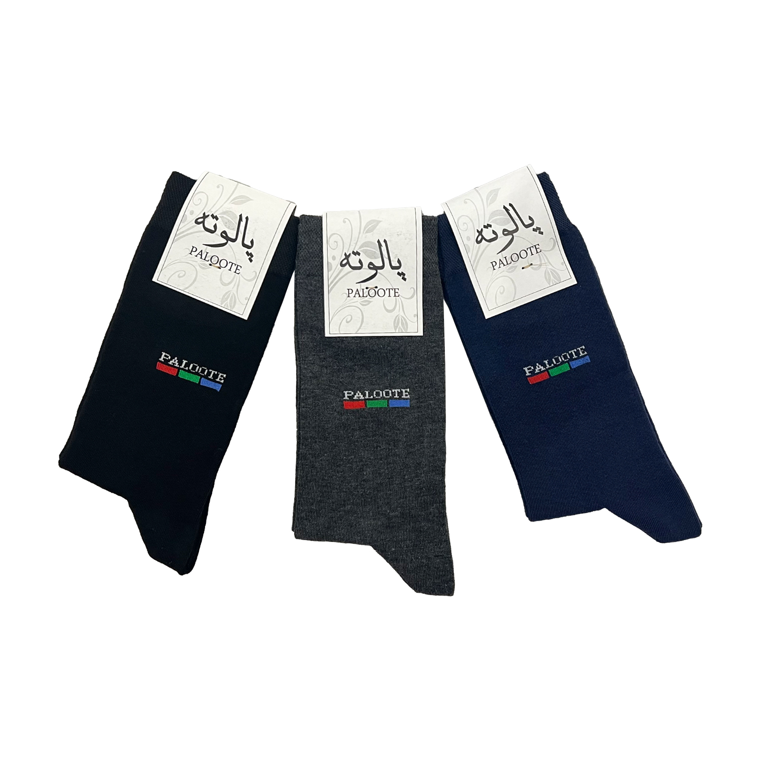 جوراب مردانه پالوته مدل PLT-SH-3R مجموعه 3 عددی