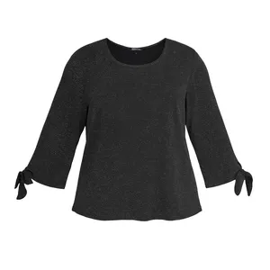 بلوز آستین بلند یقه گرد زنانه مدل 707