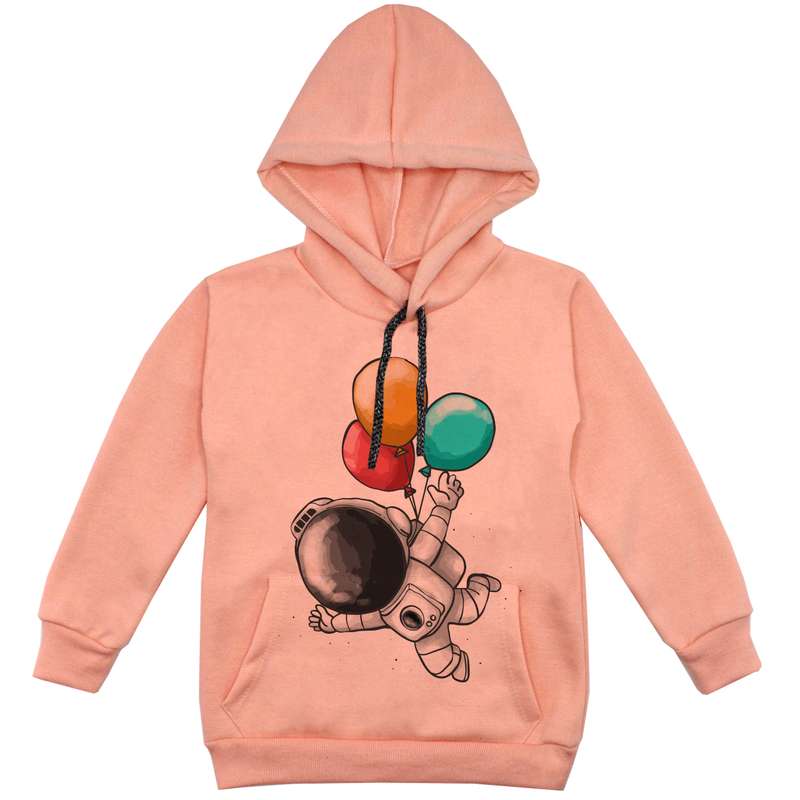 هودی پسرانه مدل فضانورد F63 رنگ گلبهی