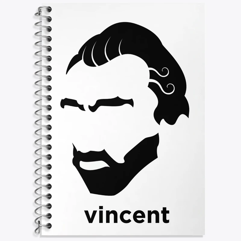 دفتر زبان 50 برگ خندالو مدل سه خط طرح ونسان ونگوگ کد N1704