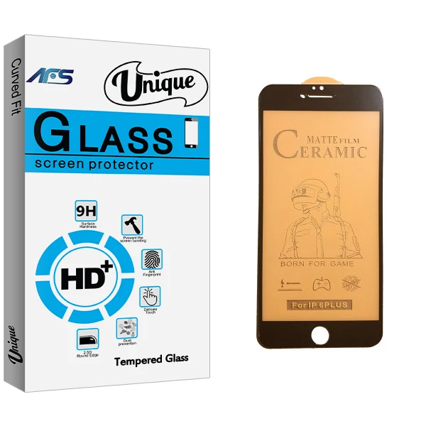 محافظ صفحه نمایش سرامیکی ای اف اس مدل Unique Glass مناسب برای گوشی موبایل اپل iPhone 6 Plus