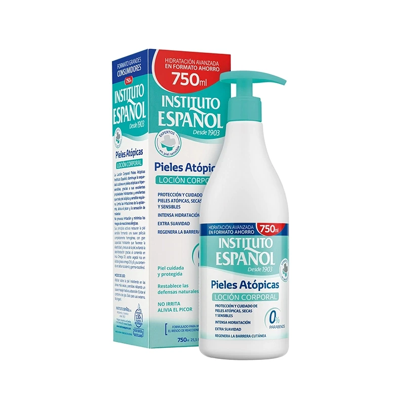 لوسیون بدن انستیتو اسپانول مدل آتوپیک مناسب برای پوست خشک حجم 750 میلی لیتر