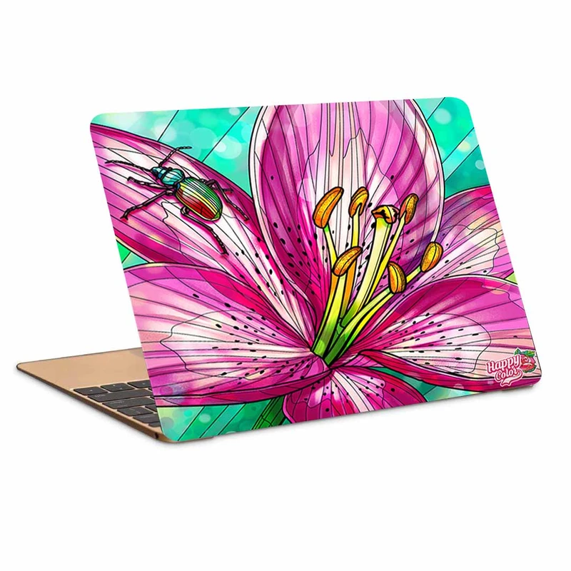 استیکر لپ تاپ طرح ارکیده کد P-69 مناسب برای لپ تاپ 15.6 اینچ