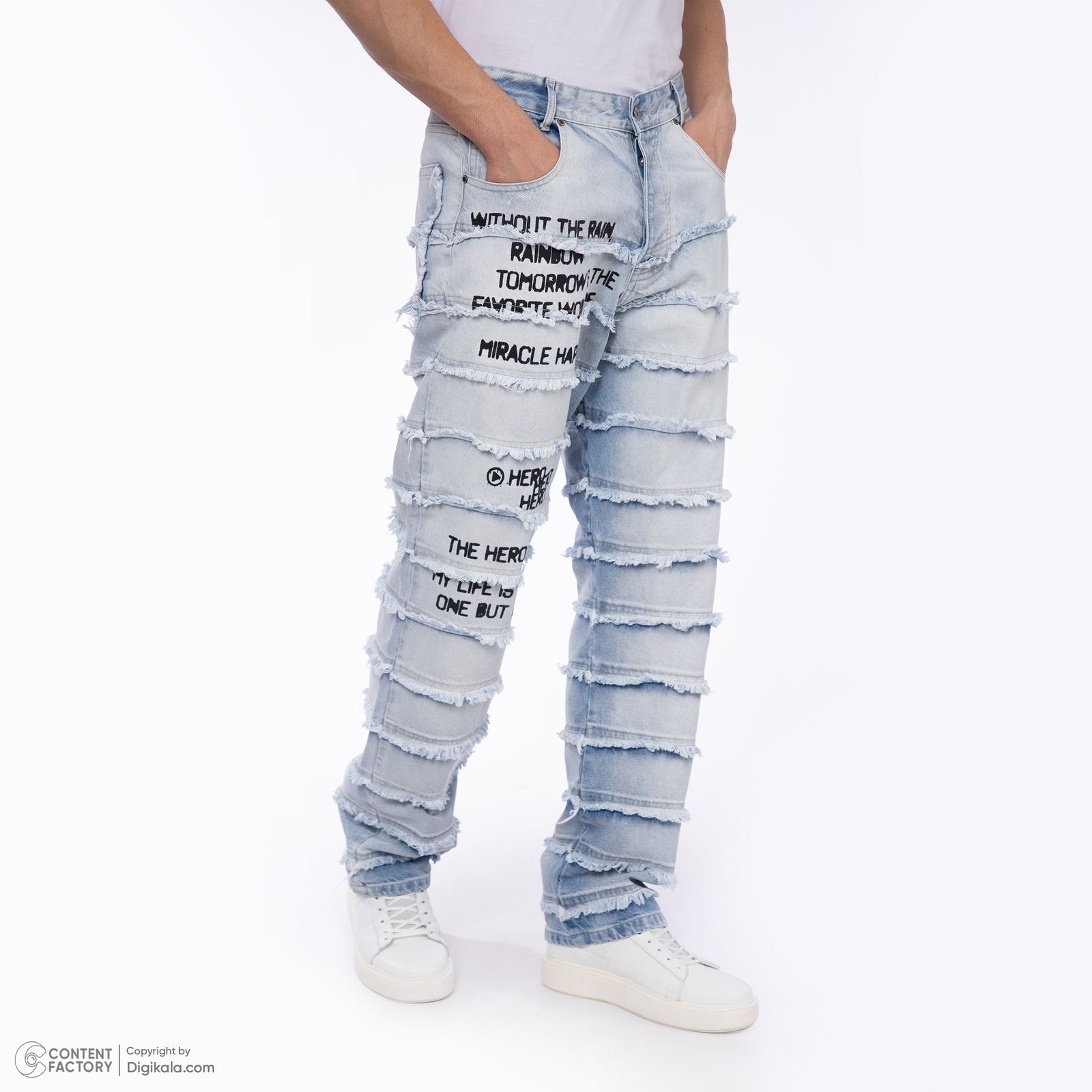 شلوار جین آزاد مردانه لوسیفر مدل 77570 -  - 8