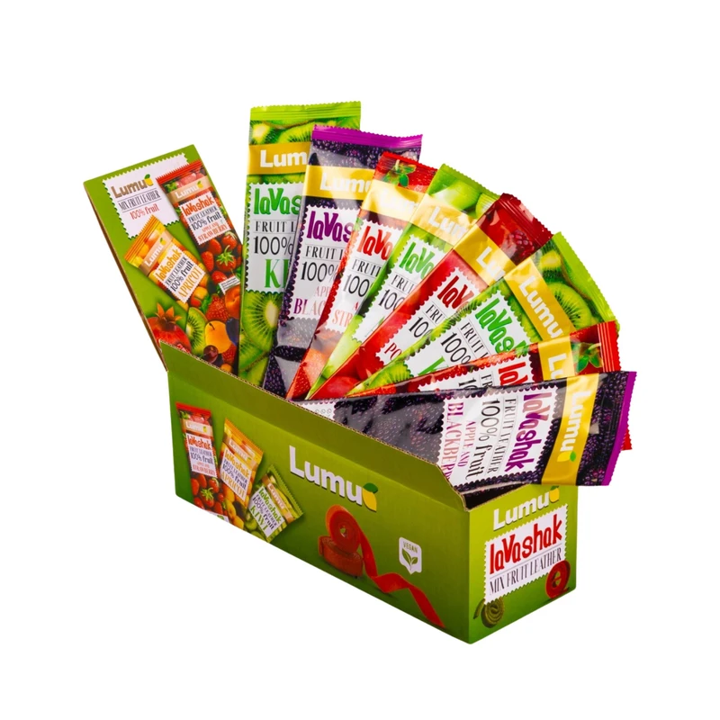 لواشک میکس میوه ای لومو - 60 گرم بسته 16 عددی 
