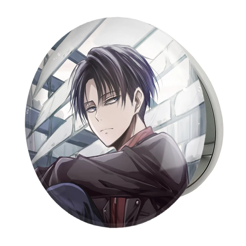 آینه جیبی خندالو طرح لیوای آکرمن انیمه اتک آن تایتان Attack on Titan مدل تاشو کد 4847