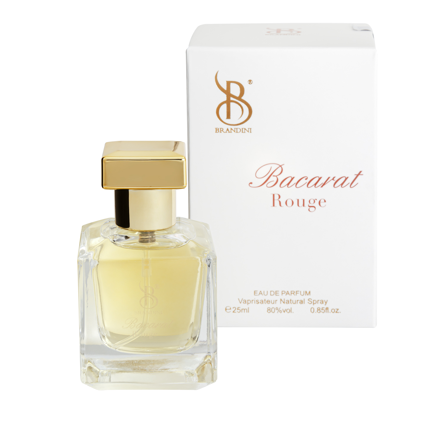 عطر جیبی زنانه و مردانه برندینی مدل Bacarat Rouge حجم 25 میلی لیتر