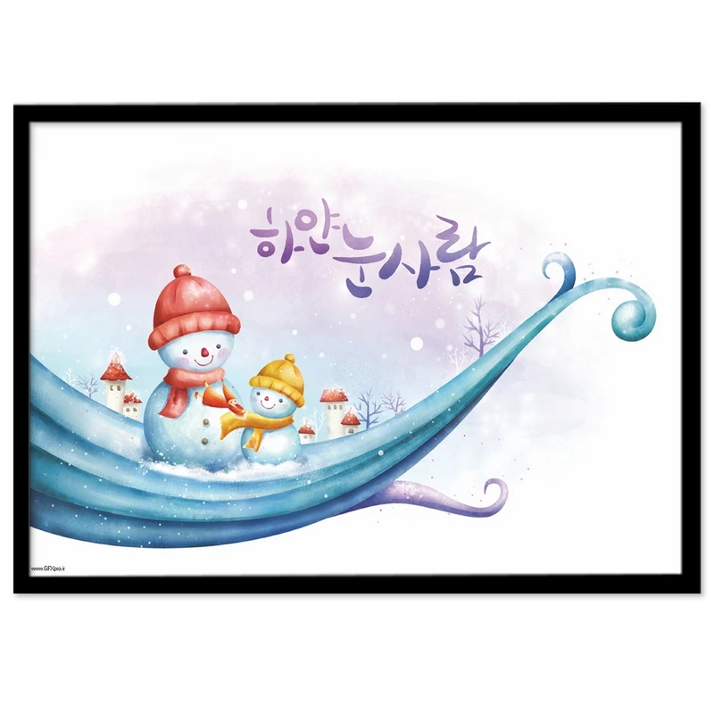 تابلو بکلیت طرح کودکانه ادم برفی مدل B-S925