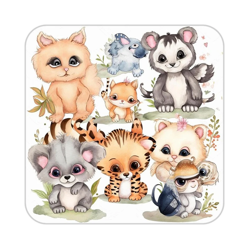 زیر لیوانی کاکتی طرح حیوانات کارتونی مدل mp28619