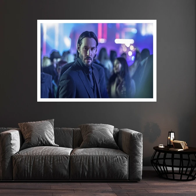 تابلو بکلیت طرح مشاهیر سینمای جهان کیانو ریوز مدل قاب شاسی W-s10063