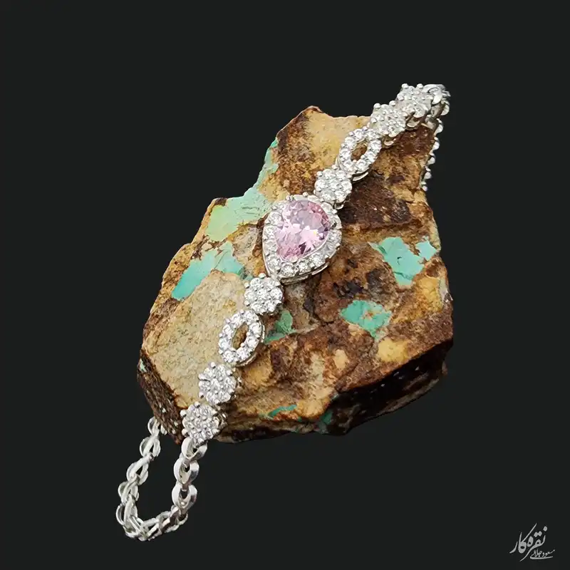 دستبند نقره زنانه مسعود جلالی نقره کار مدل 30674