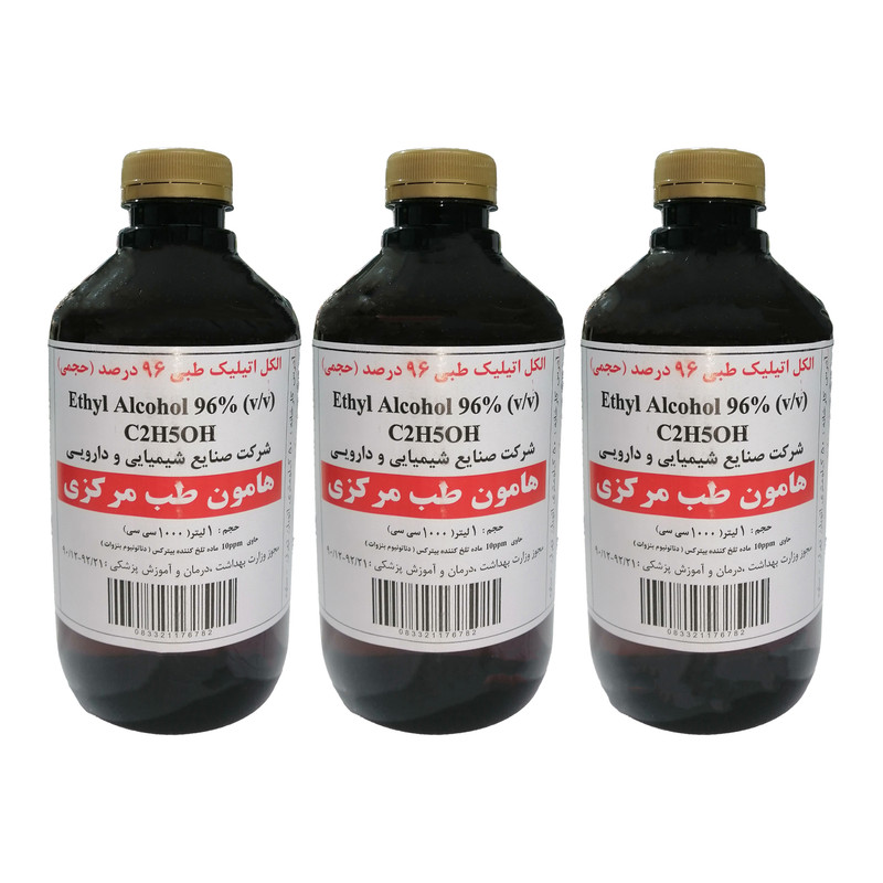 الکل طبی هامون طب مرکزی مدل TB-3 حجم 1000 میلی لیتر مجموعه 3 عددی