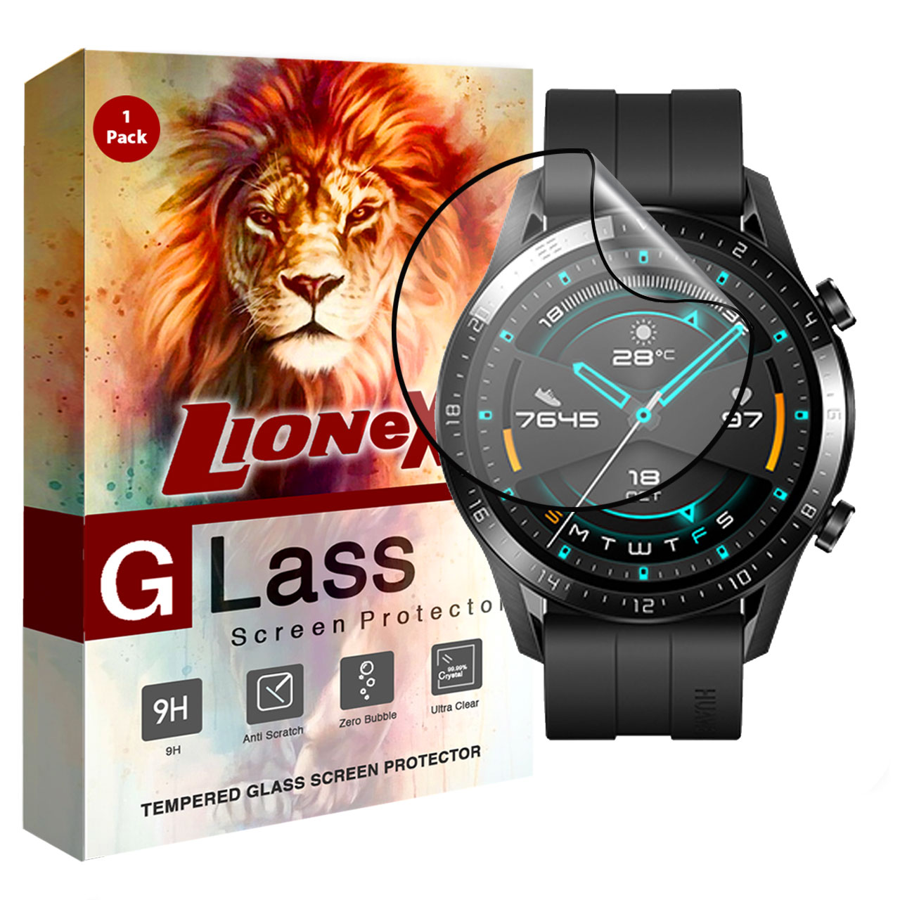 محافظ صفحه نمایش 3D لایونکس مدل FSP مناسب برای ساعت هوشمند هوآوی Watch GT 2 42 mm