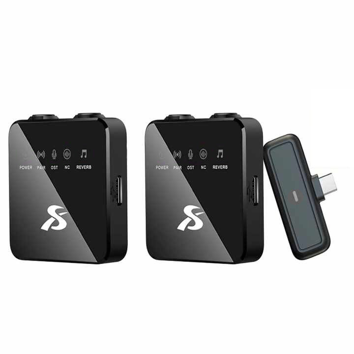 ست میکروفن بی سیم مدل SX10 Dual با درگاه اتصال Type-c