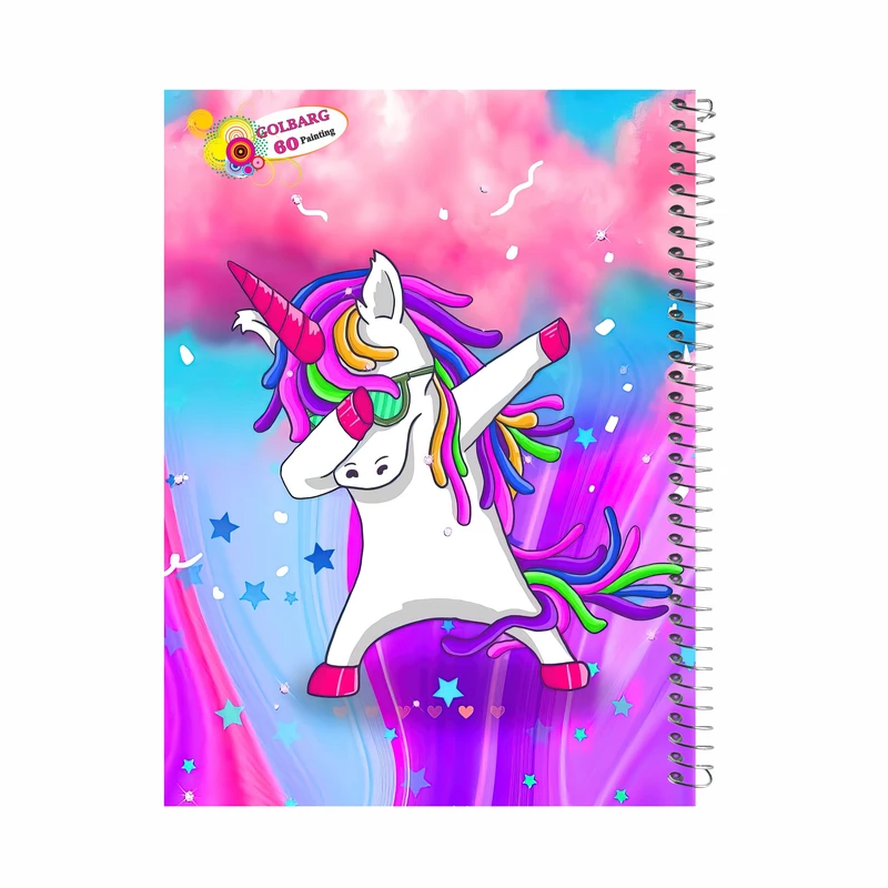 دفتر نقاشی 60 برگ گلبرگ طرح یونیکورن کد  60132
