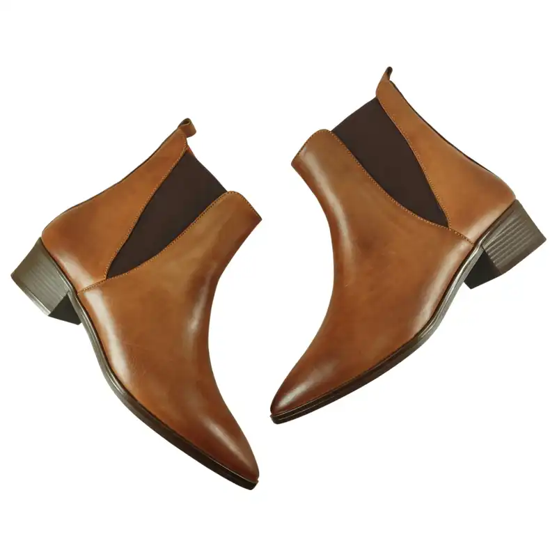 نیم بوت زنانه مدل چرم طبیعی کد 615.1