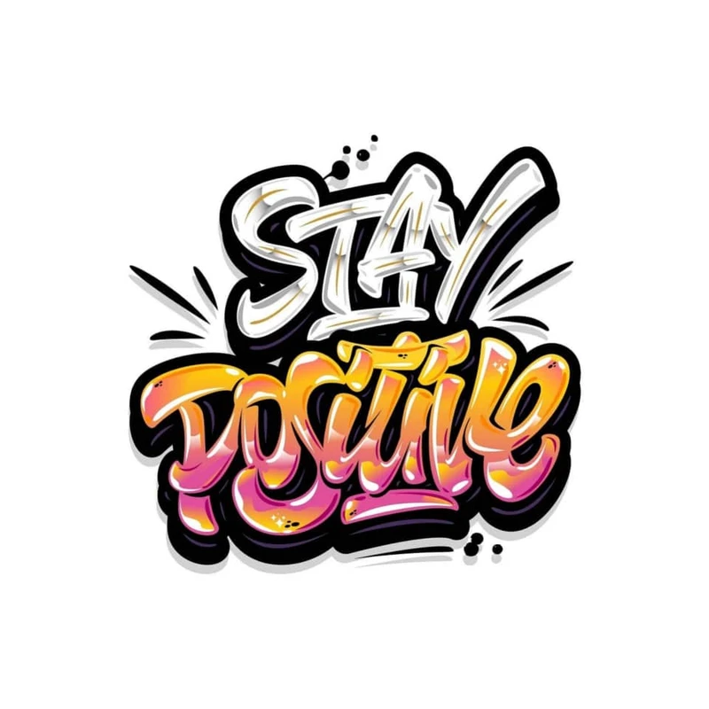 استیکر پارچه و لباس پاد آفرین مدل مثبت بمون کد 290